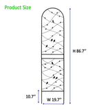 2 Pack Metal Garden Trellis 86.7" x 19.7" Rustproof Trellis for Climbing Plants Outdoor Flower W1586P268066