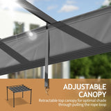 10*10ft Outdoor Pergola Grey 70345964