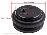4 Pieces Heavy Duty 2500lb 1/2"NPT Double Bellow Air Suspension Bag Air Spring bags 49525840