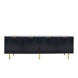 Modern warm Black TV cabinet for 80 inch TV Stands, for Living Room Bedroom W331P195807