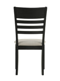 2pc Contemporary Dining Side Chair Upholstery Chair Ladder Back Wooden Dining Room Furniture Gray B011P264141