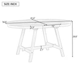 TREXM Wood Dining Table Round Extendable Dining Table for Dining Room WF299347AAE