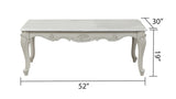 Tuscan Traditional Style Coffee Table made with wood in Silver B009138507
