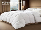 2-Pack Large White Plaid Duvet Inserts. Soft and comfortable with skin-friendly warmth. Suitable for 77377369
