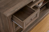Farmhouse Fireplace TV Stand with Roman Column Styling, Up to 80-inch TV, 70-inch Modern Tall W2393P300554