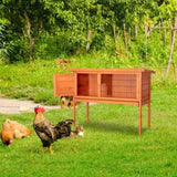 ZNTS 36" Single Deck Waterproof Wooden Chicken Coop Hen House Pet Animal Poultry Cage Rabbit Hutch Natura 91435389