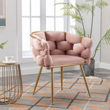 Luxury modern simple leisure velvet single sofa chair bedroom lazy person household dresser stool W117067860
