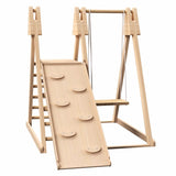 ZNTS 4-in-1 Indoor Play Gym - Jungle Gym Playset with Baby Swing, Slide, Ladder, and Climbing Wall 30433659