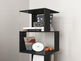 360&deg Rotating Bookshelf with Acrylic Plate, 5-Tier Tall, Floor Rack Simple Bookcase, Modern W409P167481