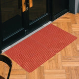 1PC Red Rubber Anti-Fatigue Kitchen Mat, 90x90x1.2cm, Thick Non-Slip Floor Mat 50548526