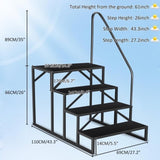 Swimming Pool Ladder Above Ground, RV Steps with Handrail, Heavy Duty Pool Step Hot Tub Steps, 660 72379704