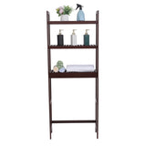 ZNTS 100% Bamboo Bathroom Rack 3-Layer Multifunctional Adjustable Shelf 63 * 26 * 163-Dark Brown 36695503