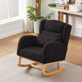 27.2"W Modern Accent High Backrest Living Room Lounge Arm Rocking Chair, Two Side Pocket W834P178246