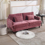 COOLMORE Mid Century Modern chenille Fabric Loveseat sofa, 2-Seat Upholstered Loveseat Sofa Modern W395P151897