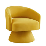 Modern Swivel Barrel Chair, Upholstered Velvet Round Accent Chairs,360 Degree Comfy Swivel Chair W2186P178772