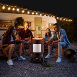 ZNTS Vertical Steel Charcoal Smoker, Heavy Duty Three Layer Round BBQ Grill Smokey Mountain Cooker for 11838107