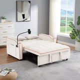 1 versatile foldable sofa bed in 3 lengths, modern sofa sofa sofa velvet pull-out bed, adjustable 58380757