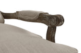 Formal Luxury Accent Chair Plush Cushion Seat and Back Carving Solid Wood Textured Fabric B011P255728