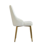 ZNTS Modern PU sponge-filled dining chair, solid wood metal legs, suitable for restaurants, living rooms W1535119452