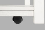 1pc Farmhouse Style Brown Coffee Table with White Base Rectangular Table Top Comes with Casters B011P245448