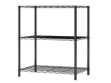 3-Layer Plastic Coated Iron Shelf 350*600*850 Black 03378008