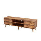 63 Inch TV Stand Features Vintage-style and Bevel Design, TV Stand with Drawers, Entertainment W578P193297