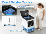 3 IN 1 Portable Air Conditioners, Swamp Cooler with Detachable Water Tank, 4 Ice Packs, 15H Timer, 80630910
