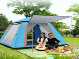 4-5 Person Pop-Up Camping Tent, Instant Setup Family Tent with 2 Mosquito Nets Windows, Portable for 55204653