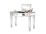 80*38*76cm MDF With Mirror Surface, The Desktop Can Be Flipped And One Pumped Computer Desk Silver 78876322