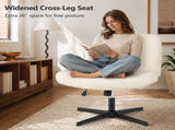 Criss Cross Office Chair, No Wheels Armless Swivel, Wide Seat Criss Cross Chair for Home Office & 12809920