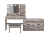 Large Makeup Vanity with Lights, Vanity Table with Charging Station, Vanity Desk with Mirror and 10 24676583