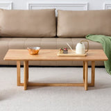 Chinese style log wind Imitation rattan tea table rectangular solid wood coffee table small family W115191494