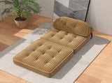 Convertible Corduroy Lounge Chair with Tufted Design, Full Foam Support, Fold-Out Sleeper & 43139691