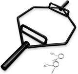 Black Hex Bar Solid Steel Sleeve 1000lbs Weight Capacity Trap Bar Deadlift Bar with Knurled Handles, 18670584