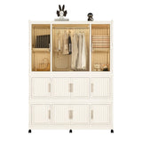 Portable Wardrobe Closet Storage Organizer for Clothes,Clothes Dresser,12 Magnetic Doors-12 Cubes & 35237232
