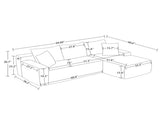 94.06 Inch Right Chaise L Shaped Boneless Cloud Sectional Sofa, Modular Corduroy Couch with Arm W1193P539072