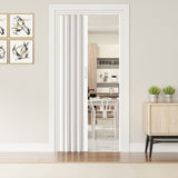48" W Double Walled Foldable Heavy Duty Accordion Doors, White B031P295175