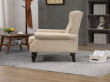 Wood Frame Armchair, Modern Accent Chair Lounge Chair with Sturdy Wood Legs for Living Room Bedroom 48781286