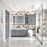48x36inch LED Bathroom Mirror,3000-6000K Gradient Front and Backlit LED Mirror for Bathroom,3Colors W2091126994