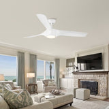 56 In.Intergrated LED Ceiling Fan with White ABS Blade W1367P182865