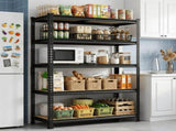 72" H Garage Shelving Heavy Duty 1500 LBS 5 Tier Storage Shelves Adjustable Shelf Rack for Garage 98402706