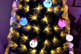 6 FT Pre-lit Fiber Optic Christmas Tree, Artificial Xmas Tree with Lighted Top Star and Snowflakes, 93101267
