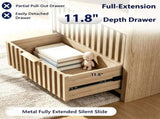 () 2-Drawer 1-Shelf Honeycomb Board MDF Bedside Table 23.6*15.6*25.2in Light 77639782