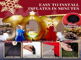 7.5FT Lighted Christmas Inflatable Decoration, Inflatable Nativity Scene with JOY Sign, Funny Blow 59204946