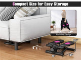 Mini Full Body Stepper - Resistance Bands Included, Adjustable Intensity, LCD Tracker 74668921