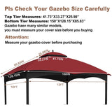 Replacement Canopy Top for Lowe's Allen Roth Heavy Duty Roof Top with Air Vent 10X12 W419P208847