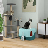 ZNTS Fully Enclosed Cat Litter Box/Cat Litter Box 12157906