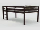 Twin Wood Loft Bed Low Loft Beds with Ladder,Twin,Espresso WF286816AAP
