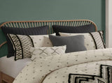3 Piece Cotton and Flax Linen Blend Comforter Set Natural King/Cal King B03596415