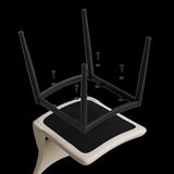 Modern minimalist white PU leather Dining Chairs Set of 2, comfortable backrest design, metal leg W1727P251121